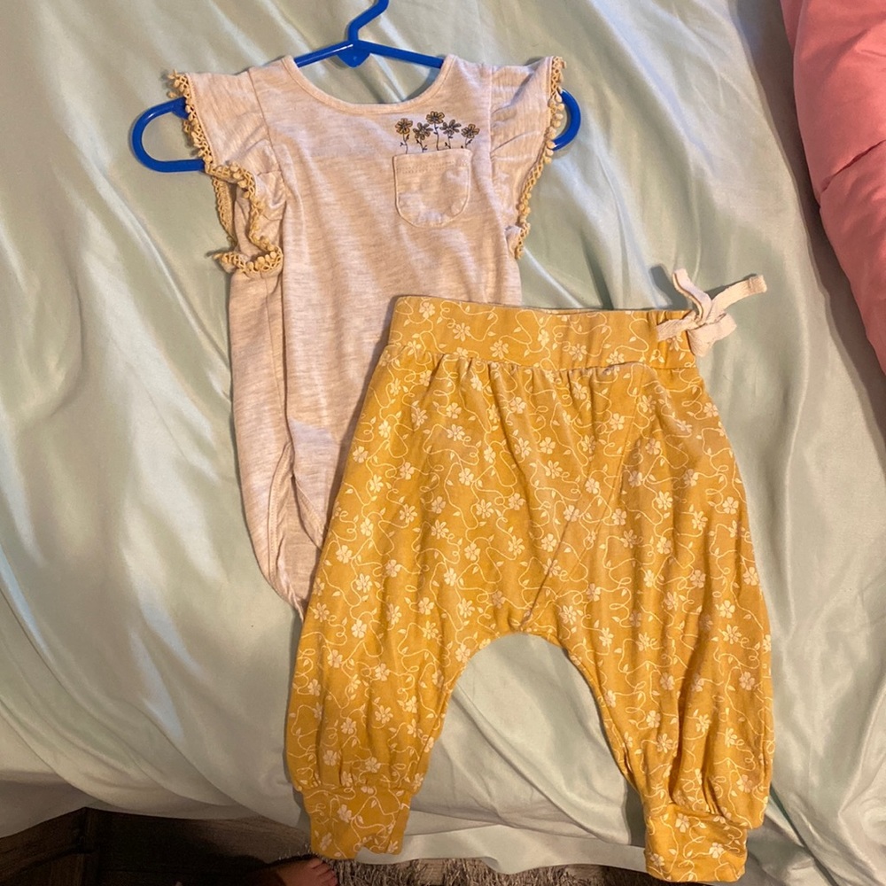 6/9M Jessica. Simpson onesie with pants